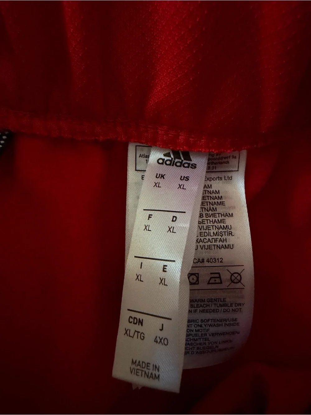 adidas Kids Red Joggers with Black Side Stripes